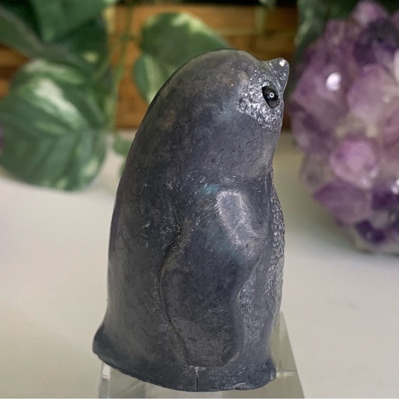 A Wolf Original Carved Resin Baby Penguin Sculpture Figurine Canada Signed 2.5" - Picture 5 of 14
